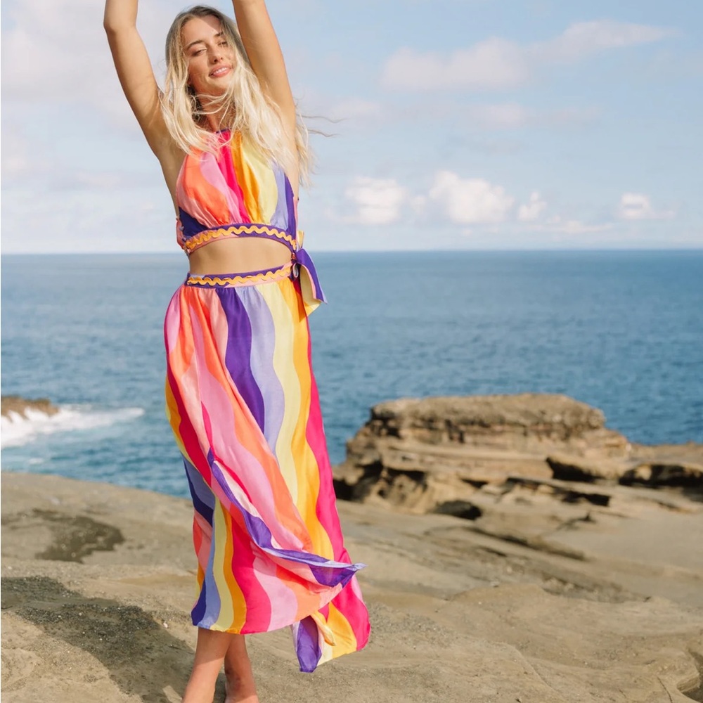 Colorful 2 Piece Dress